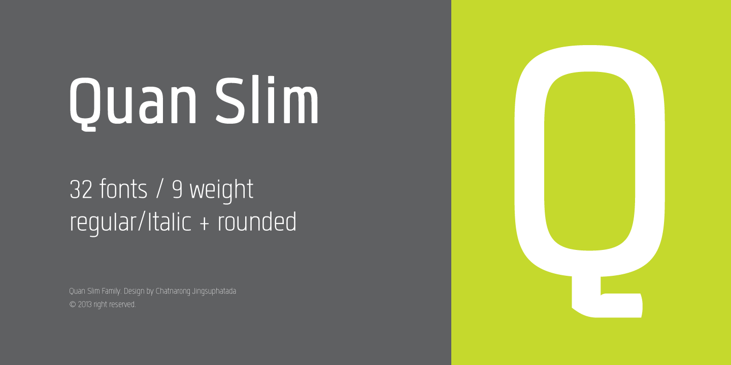 Пример шрифта Quan Slim #1